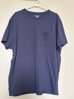 Wrangler Men's Navy Short Sleeve Pocket Tee